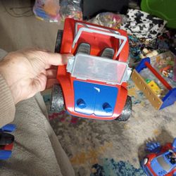 Spider-Man Dune Buggy Vehicle And The Smaller Version For The Imaginext Motorcycle