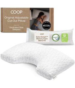 Coop Home Goods Original Cut-Out Adjustable Pillow, Queen Size