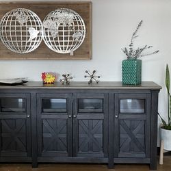 74” Tv Stand Black 