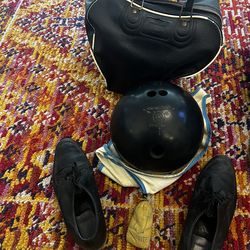 Bowling Ball With Bag And Accessories