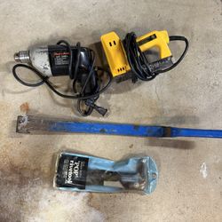 Electric Drill, Electric Stapler, Shingle Remover, And Pop Rivet Tool