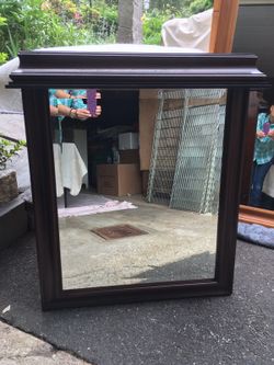 Large Pottery barn beveled glass mirror. Like new.