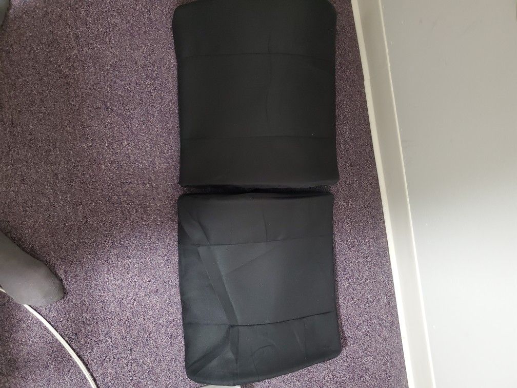 Two Black Back Cushions