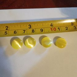4 ½in Flat Circle Cat Eye Beads