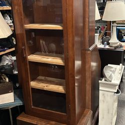 Wood Cabinet with Glass Door