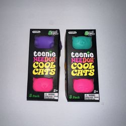 NEW TEENIE NEEDOH COOL CATS 3 Pack - Stress ADHD Autism Fidget Toy