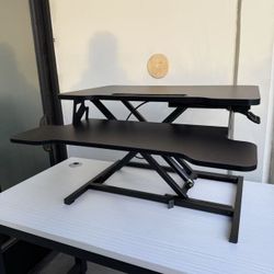 New In Box 26Lx 24Dx4.5H To 16 Inches Max Height Standing Adjustable Desktop Riser Stand To Work Desk 