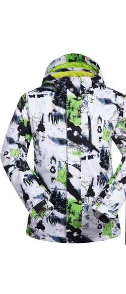 Mens Ski Jacket and Pants Set Ski Suit Winter Waterproof Windproof Hooded Snow Coat 2 Pieces Snowboarding Snowsuits