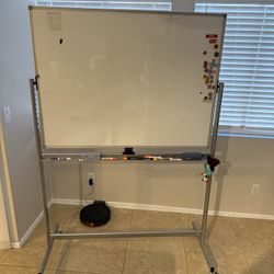 Extra Large, Two Sided Spinning Whiteboard.