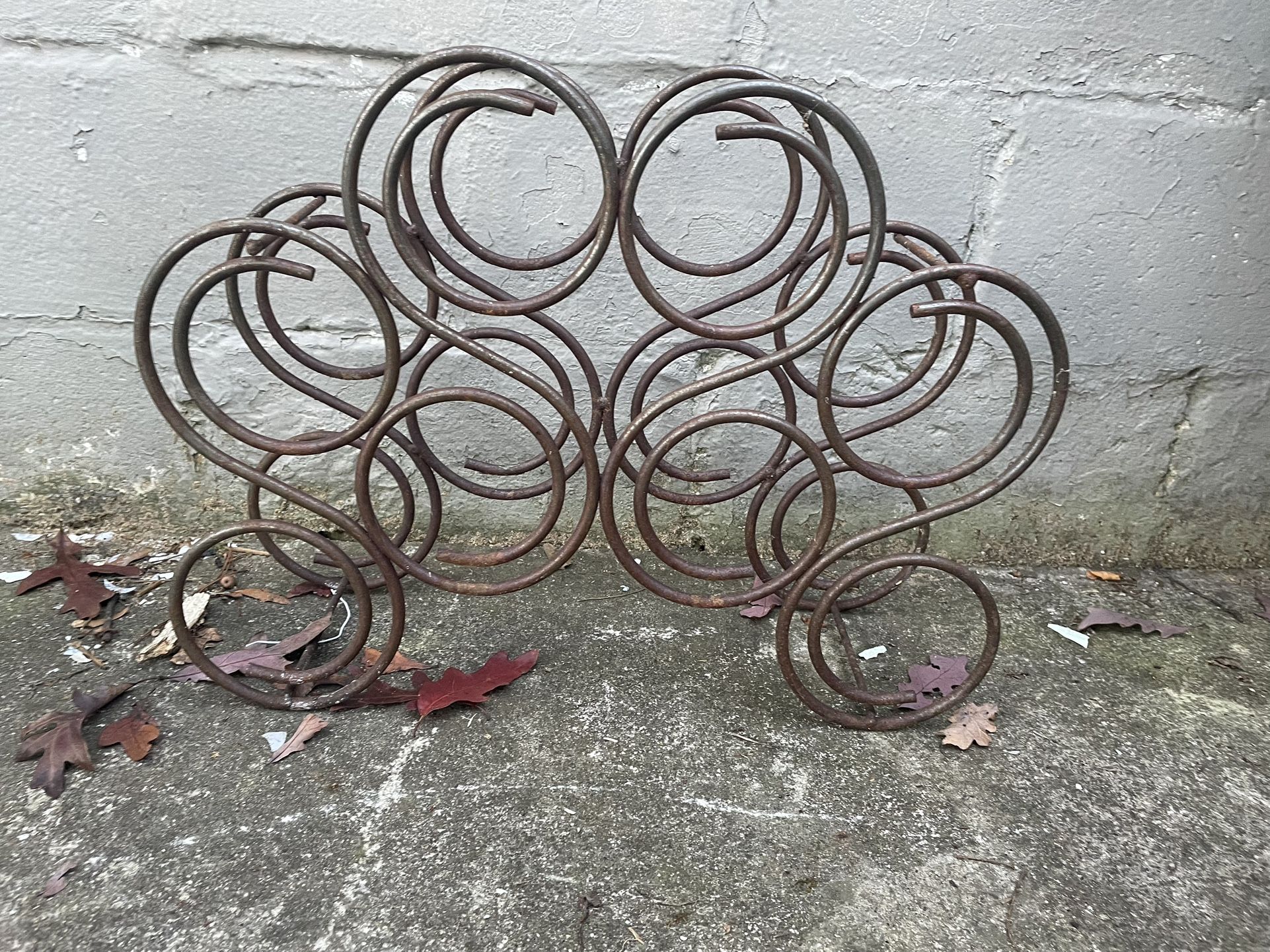 Vintage Metal Wine Rack