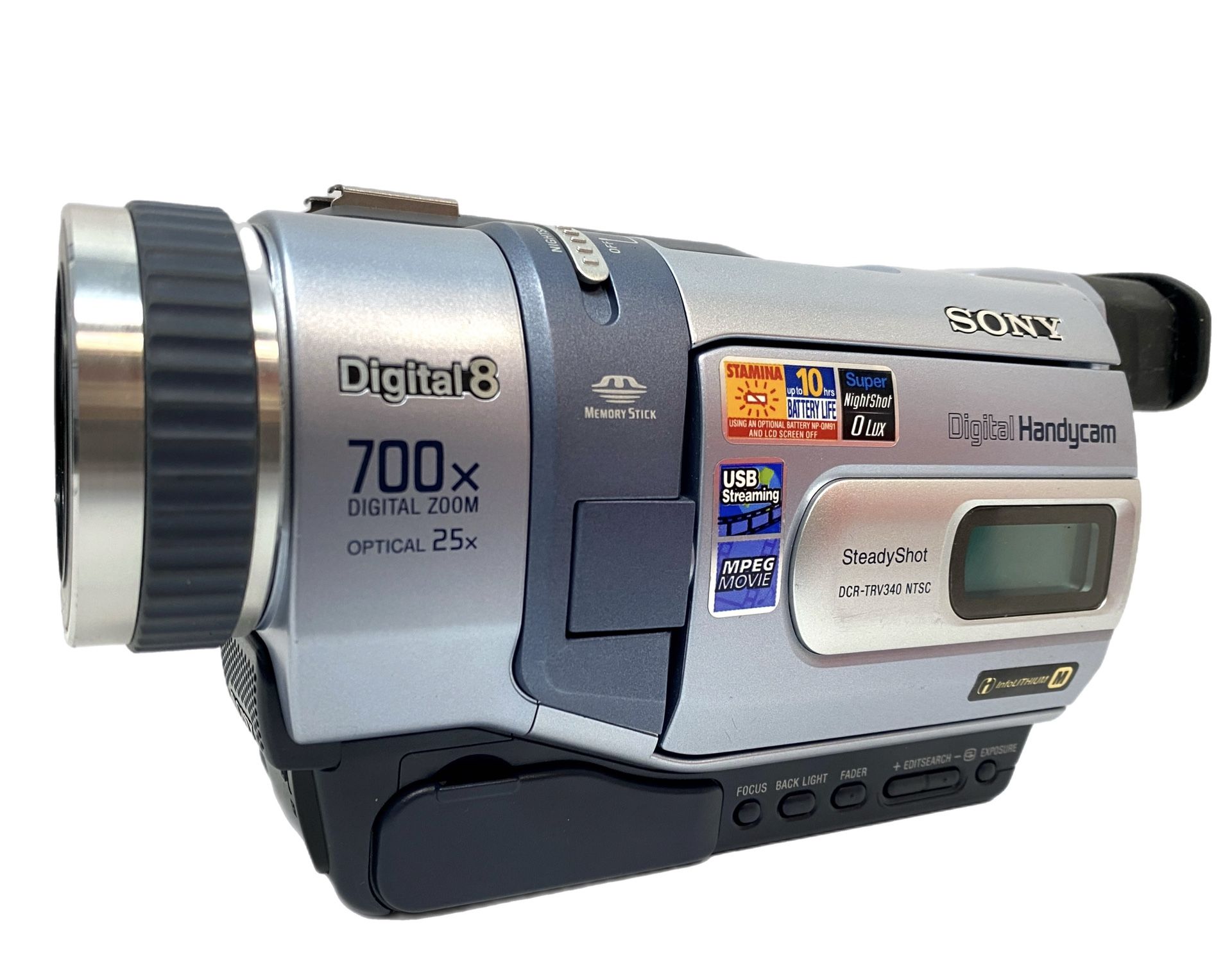 Sony Digital 8 Handycam 700x Camcorder NTSC System Video DCR-TRV340
