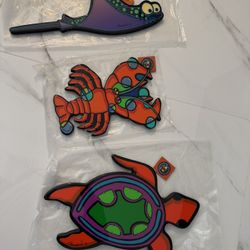 Colorful Handcrafted Coastal Wall Art Set – Turtle, Lobster & Stingray 