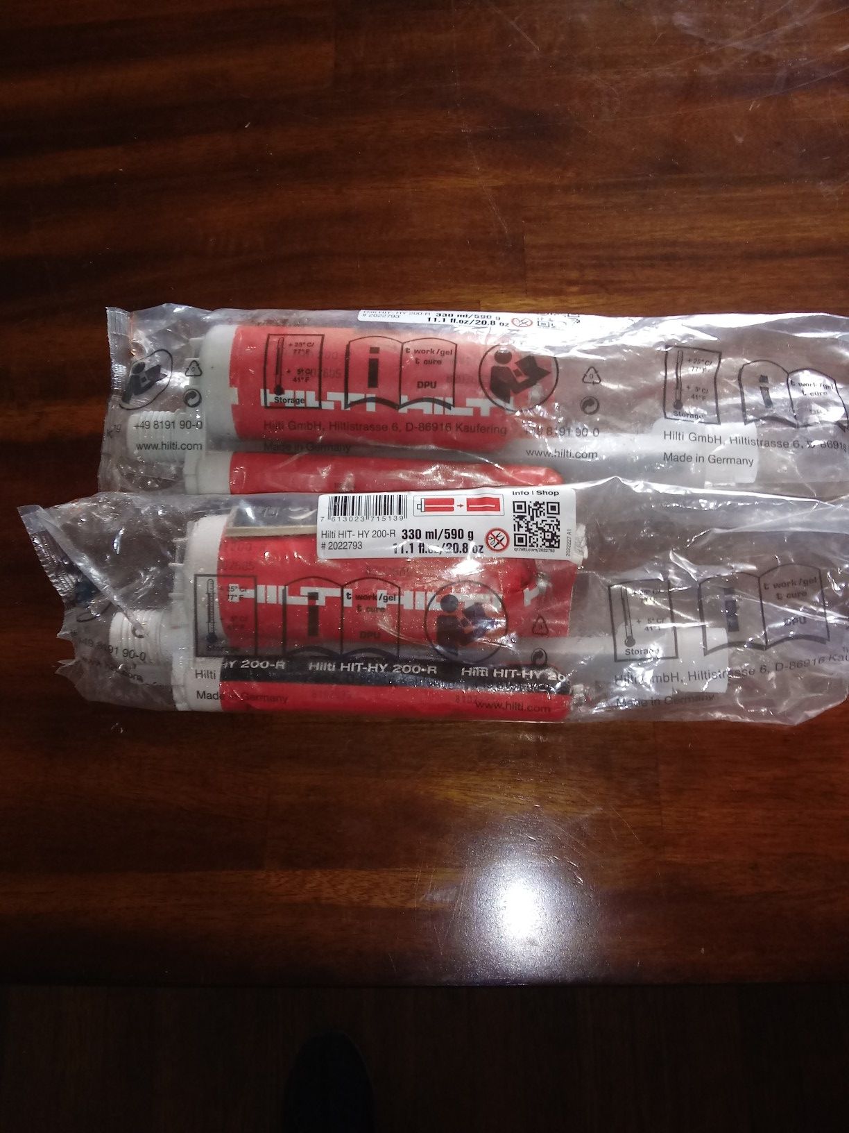 HILTI INJECTABLE MORTAR EPOXY HIT-HY200-R 11.1 OZ