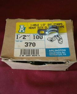 Box of (100) 1/2 in. Electrical Metallic Tube (EMT) 1-Hole Straps