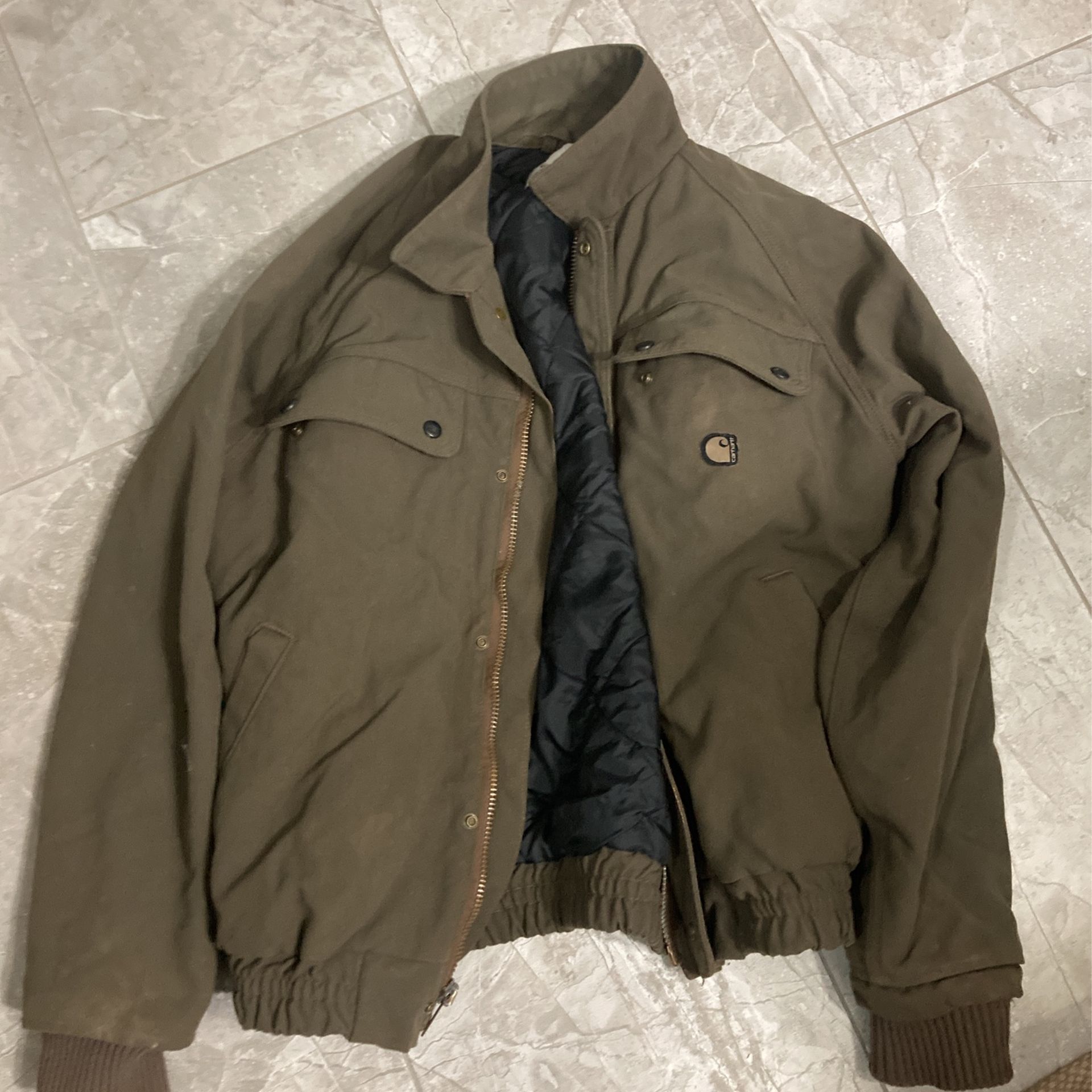 Vintage Brown Carhartt Bomber Jacket Large