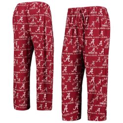 Men's Concepts Sport Crimson Alabama Crimson Tide Flagship Allover Print Sleep Pants