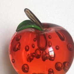 Glass Apple Figurine