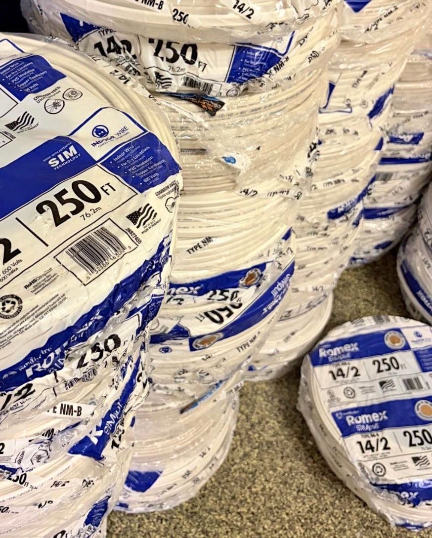 14/2romex electrical wire roll $80 each