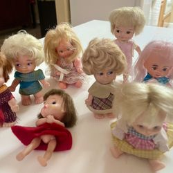 Vintage Mini Rubber Dolls. Lot Of 8. Not Selling Individually 