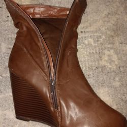 Brown Wedge Boot Heels