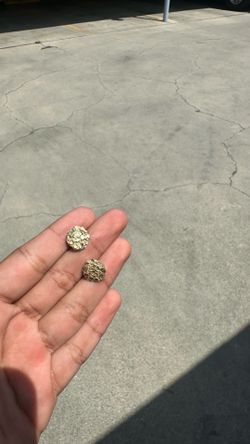 Gold nugget earrings