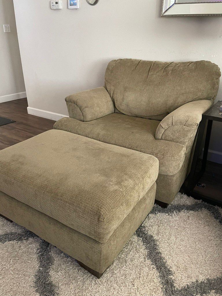 FREE!  Large Chair And Ottoman  