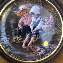 Vintage Deco Plates  With frames