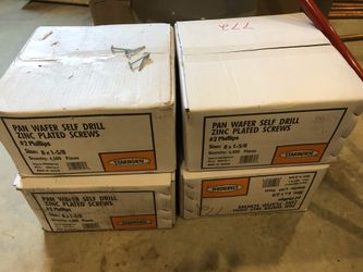 Screws inch and five eights Panhead Self drilling screws$30 each box or $110 all 4 Boxes