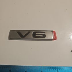 02-06 Nissan Altima Rear Chrome V6 Trunk Deck Lid Emblem