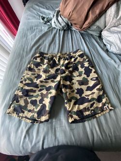 Bathing ape Bape shorts green camp size XL