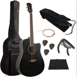 Black Beginner Acoustic Guitar