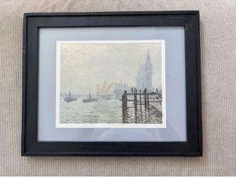 Framed Monet London Big Ben Art Print