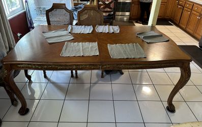 Vintage Solid Wood Dining Table 