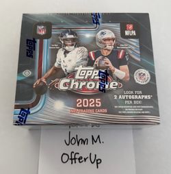 2025 Topps Chrome Football NFL Jumbo Box NEW/SEALED