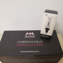 Unbreakable Wine Glasses With Aerator Pourer