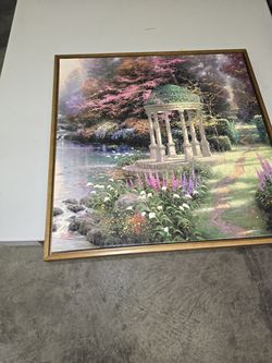 Thomas Kinkade Framed Gazebo Garden Print