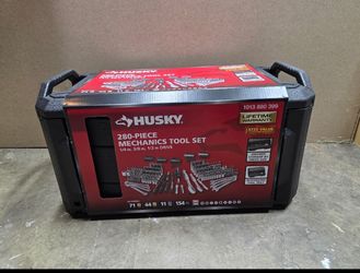 Husky 280-piece 1/4", 3/8", and 1/2" drive Mechanics Tool Set 