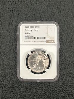 1(contact info removed) D 50C Enduring Liberty Half Dollar NGC MS64