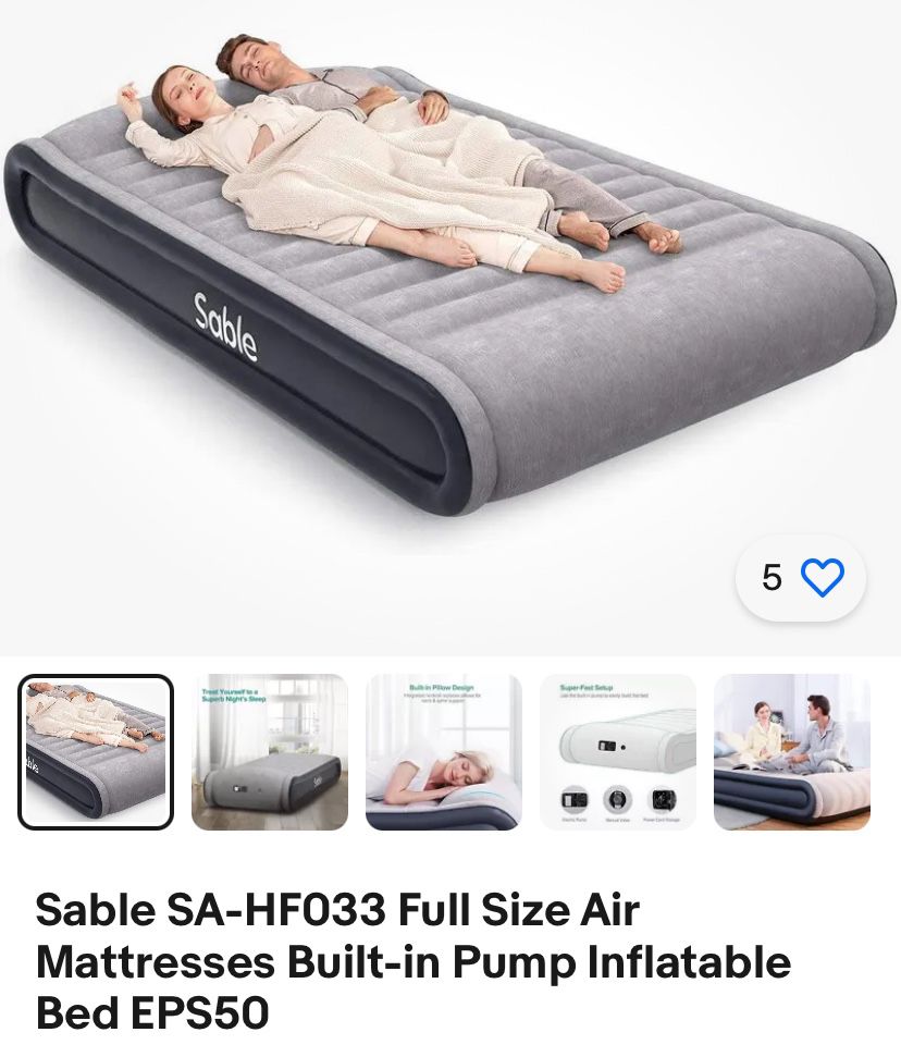 SABLE Inflatable Air Mattress - Full