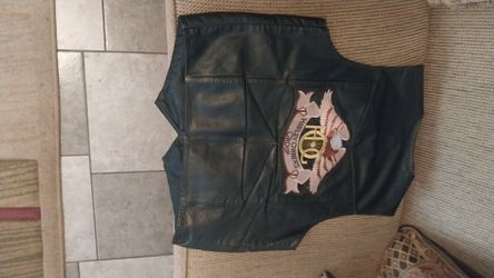 LEATHER HARLEY VEST SIZE 44