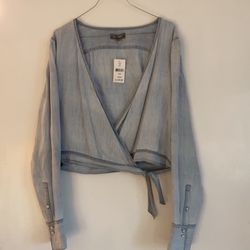 DL1961 denim long sleeve wrap Shirt