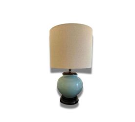 NY; Contemporary Light Blue Lamp