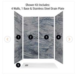 Shower kit Castico Shower walls , shower pan