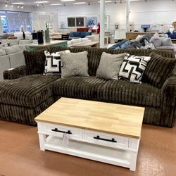 New Corduroy Sectional — SPECIAL 