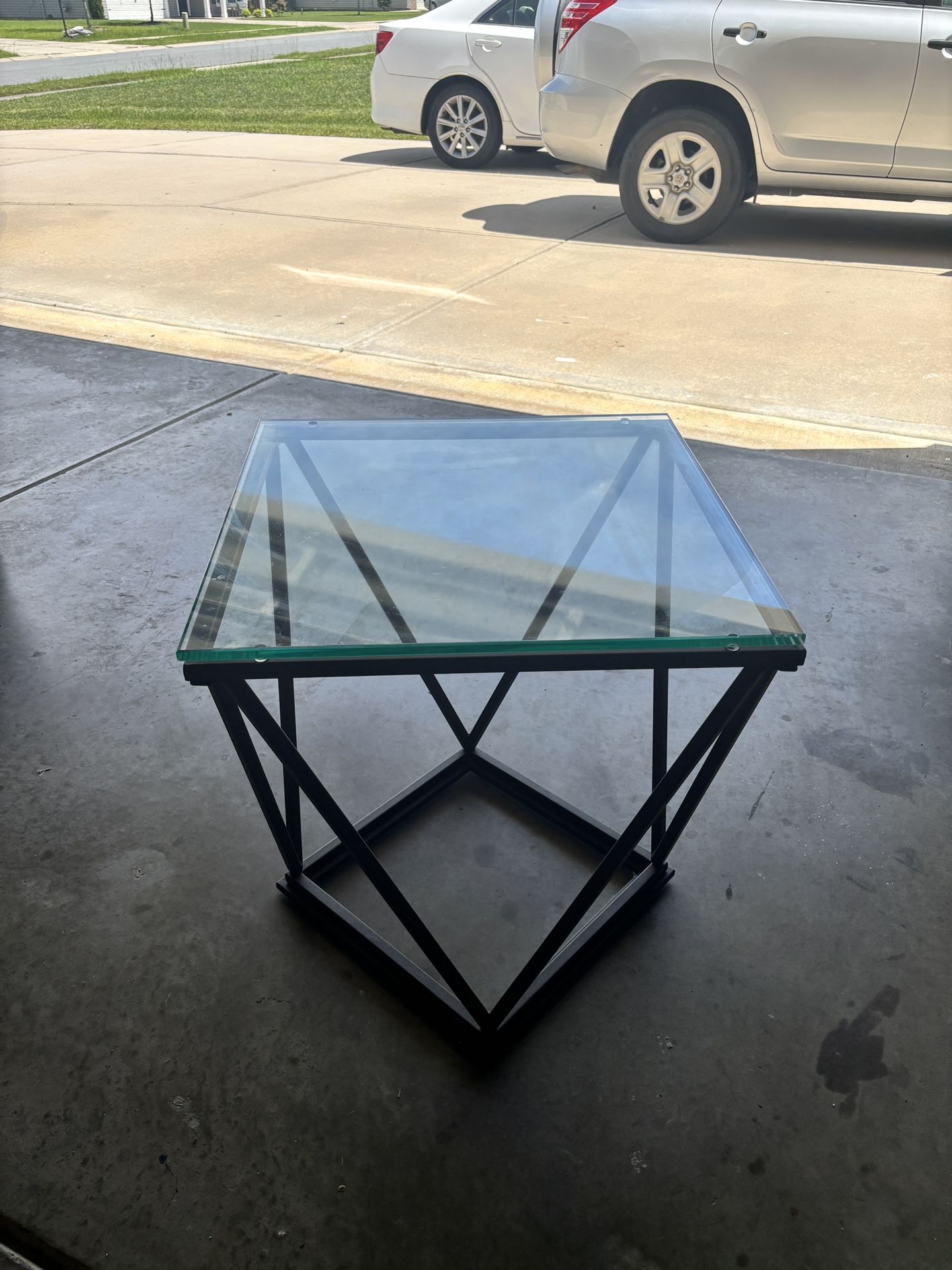 Modern Glass Coffee Table Set