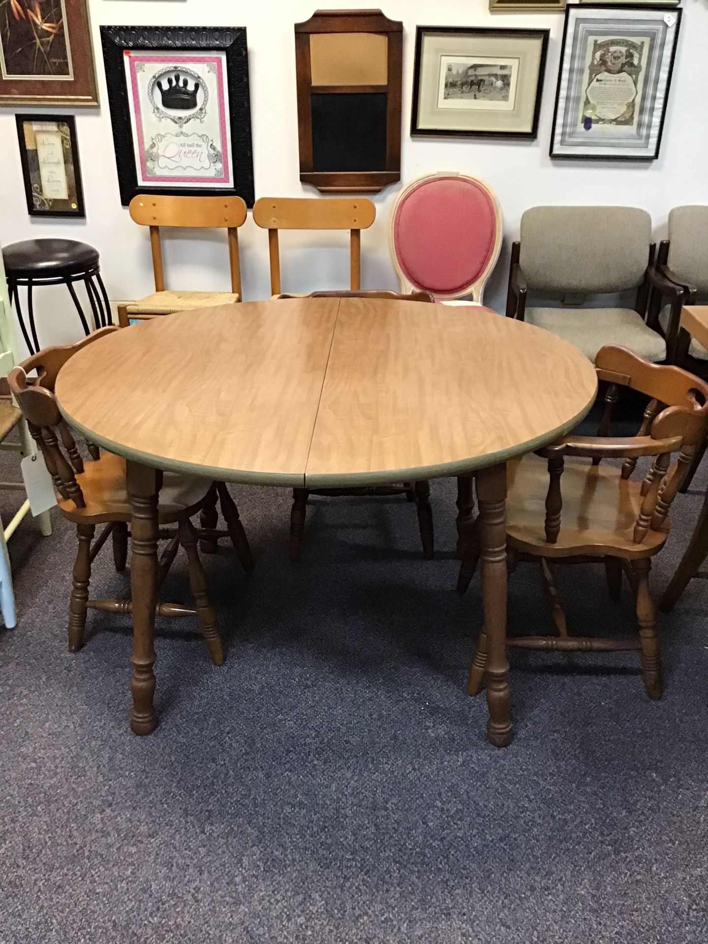 Table with three chairs