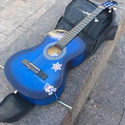 38” Blue Acoustic Guitar 