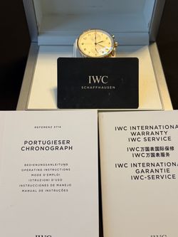 IWC  18 k Gold Portuguese chronograph