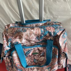 Olympia Fashion Paisley Rolling Overnighter – Laptop & Carry-On Tote