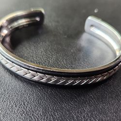 Effy .925 Sterling Silver Mens Woven Cuff Bracelet 